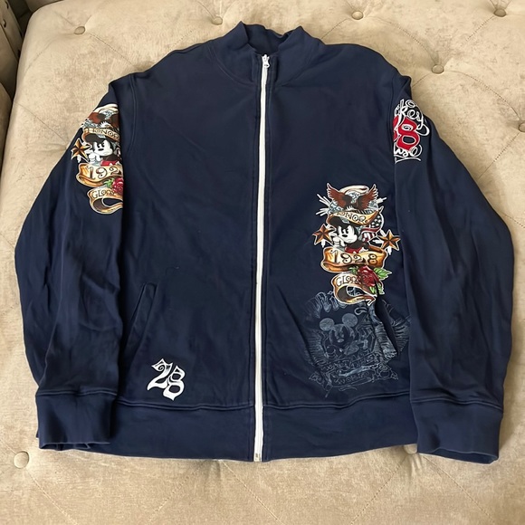 Disneyland Walt Disney Mickey Mouse navy sweatshirt L - Picture 1 of 10